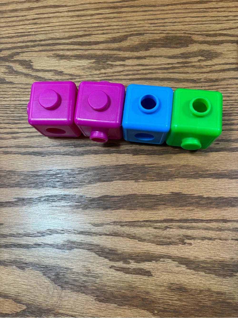 Vintage Fisher Price Interlocking Plastic Cube Blocks 1990 HTF Rare
